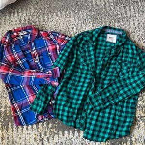 Bundle of plaid long sleeve collared shirts 🍁🍂